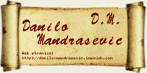 Danilo Mandrašević vizit kartica